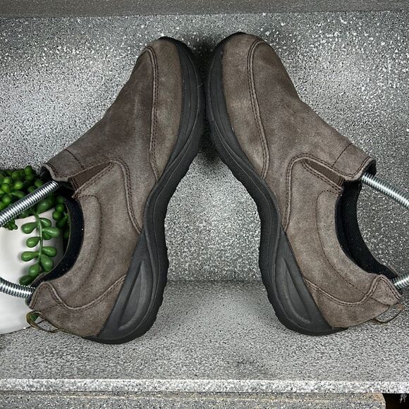 L.L Bean Kids Brown Suede Mocs Shoes Slip On Size 6 Unisex - Picture 5 of 8